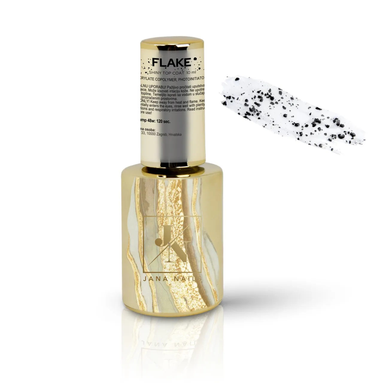 Flake top coat / shiny - 10 ml