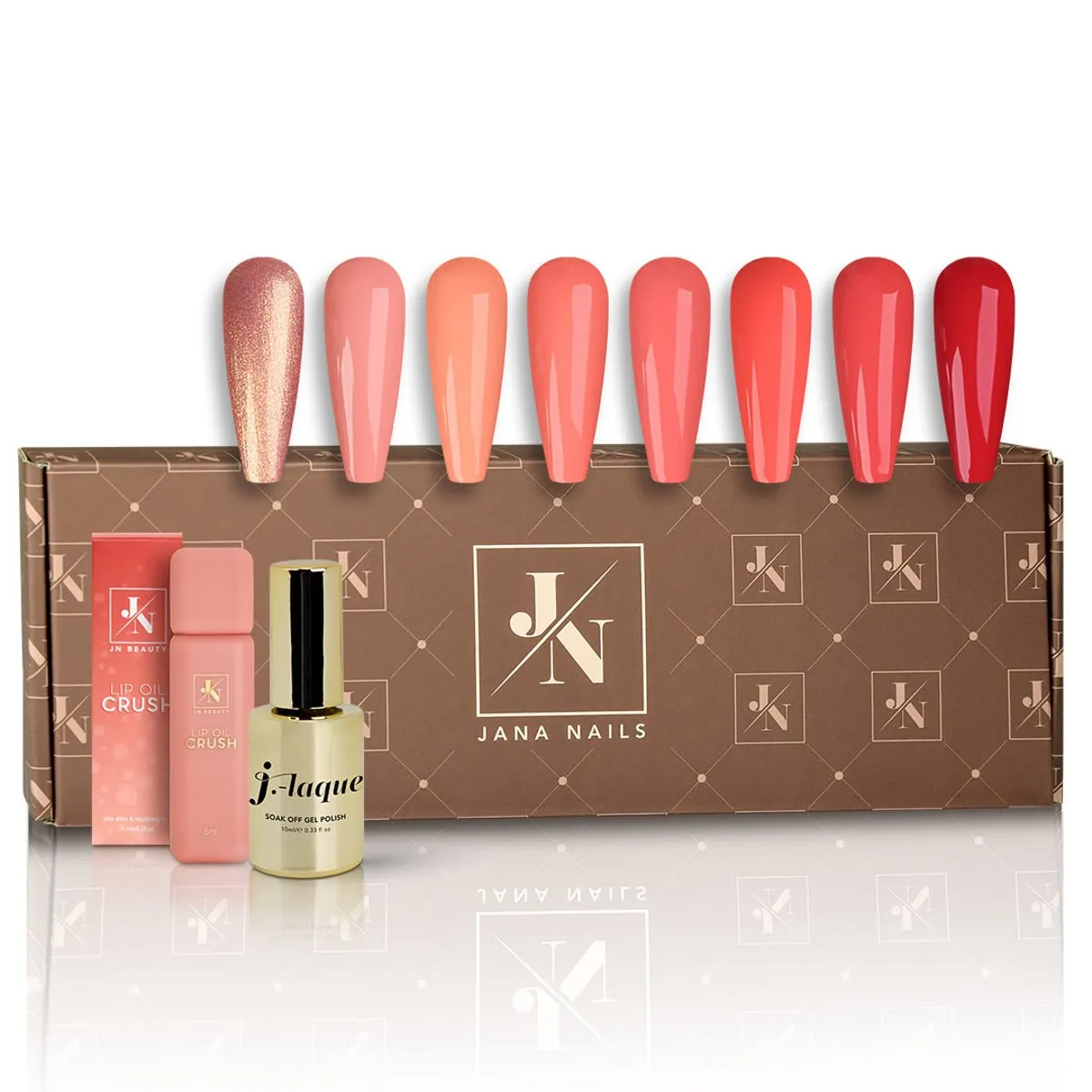 Poolside heaven coral box - 8pcs & lip oil