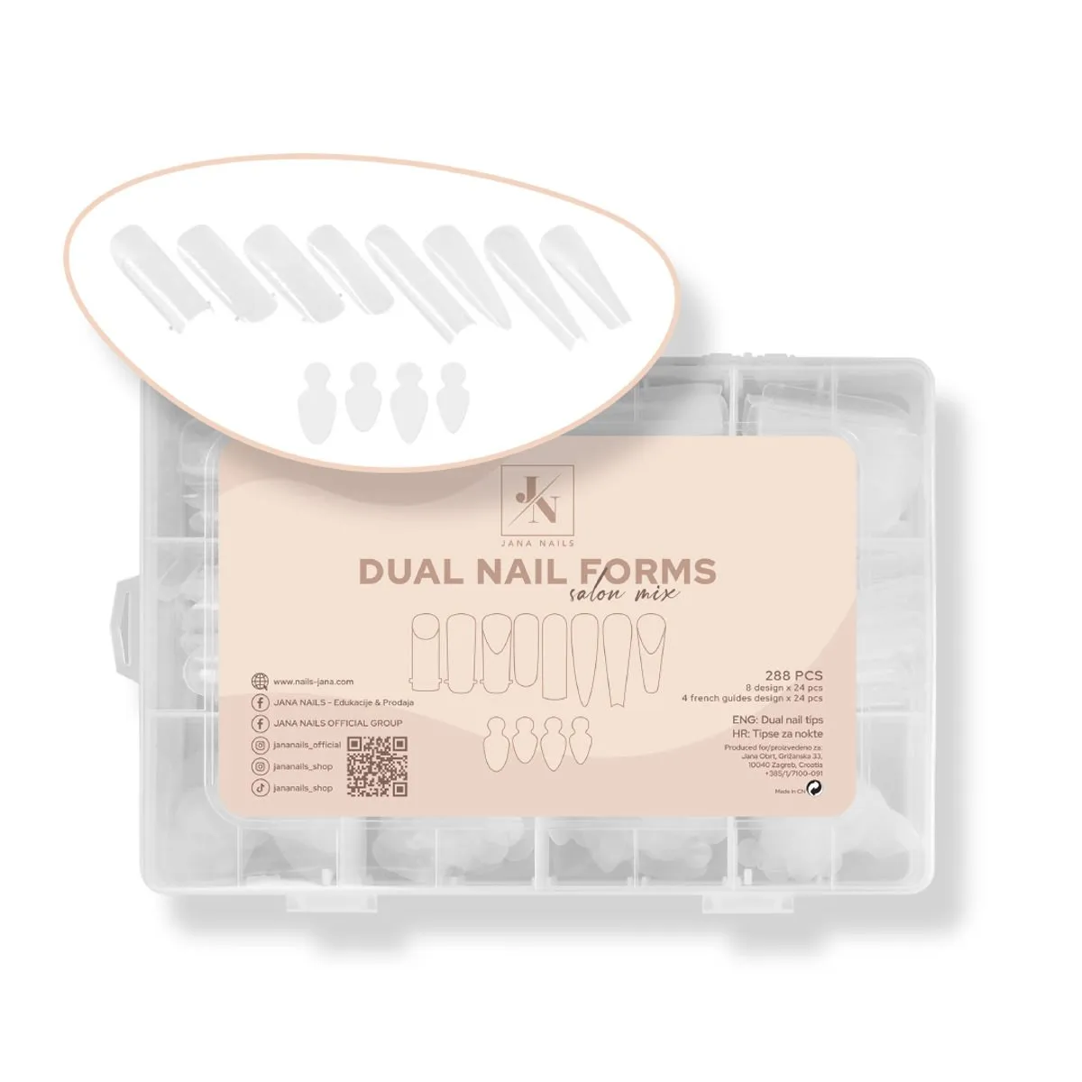 Dual nail form - Big Salon Mix 288 pcs