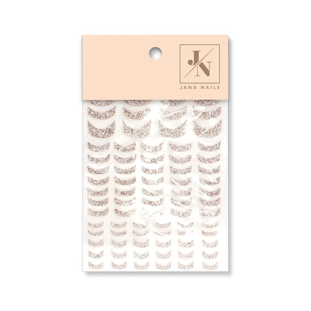 Nail stickers - french / prosecco glitter