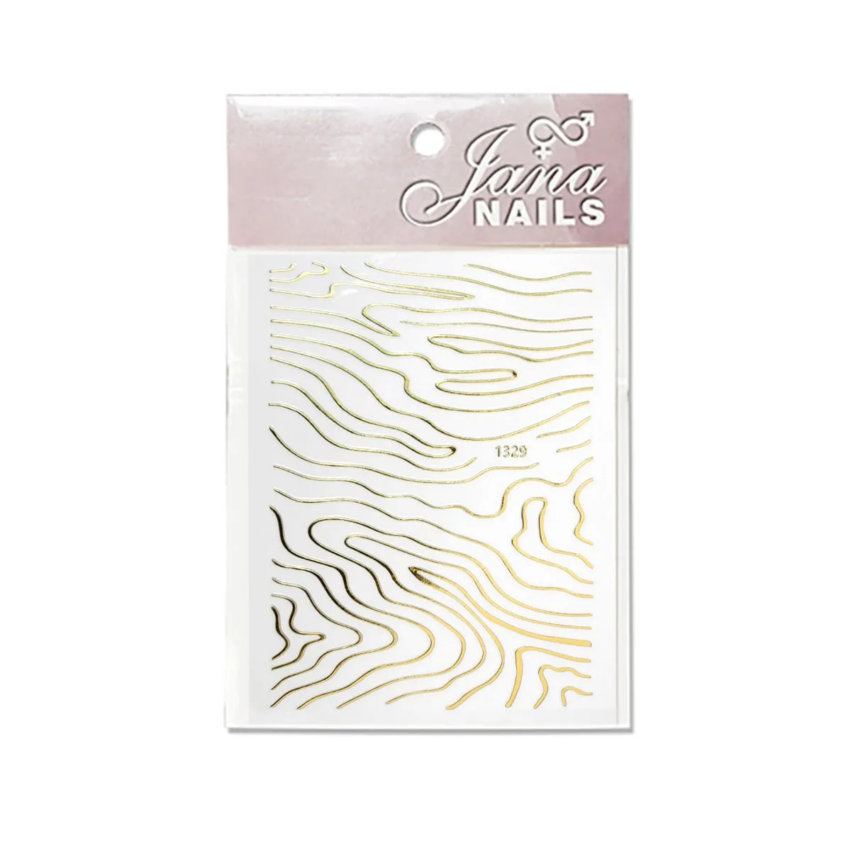 Nail stickers lines / gold
