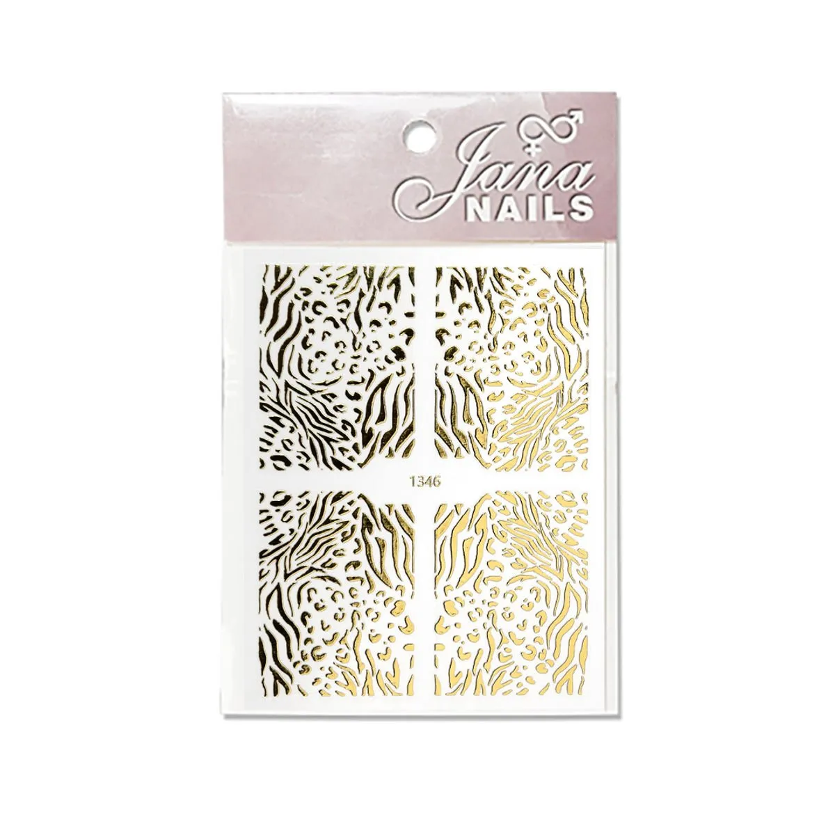 Nail stickers animal print No4 / gold