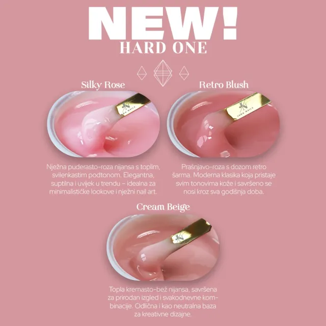 Hard One builder gel Silky Rose - 100 g – foto 4