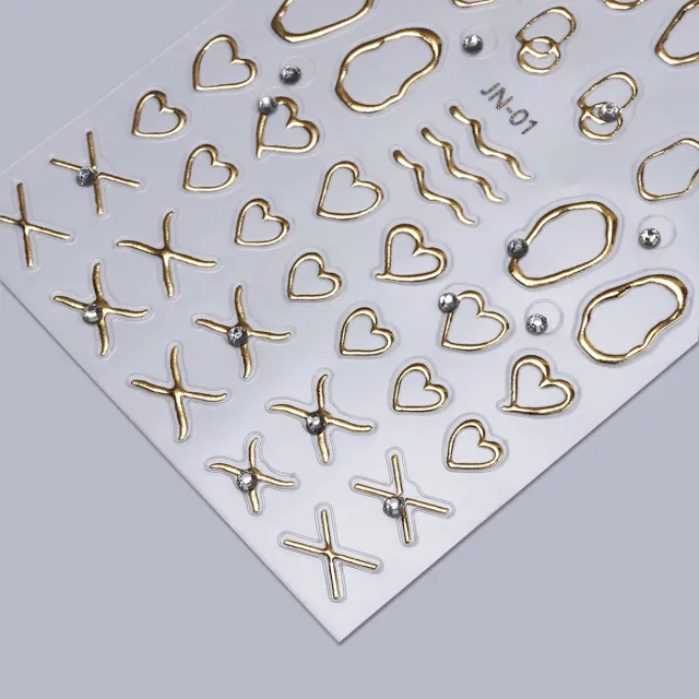 Nail flexy stickers Heart Gold – foto 3