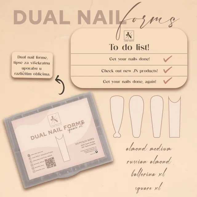 Dual nail form - Russian almond-long 120 pcs – foto 4