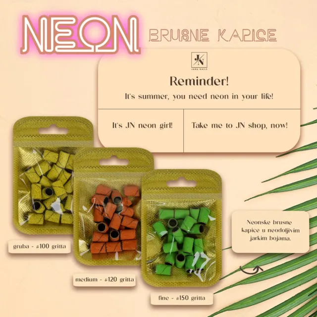 Neon brúsne návleky orange - #120 gritt - 20 ks – foto 3