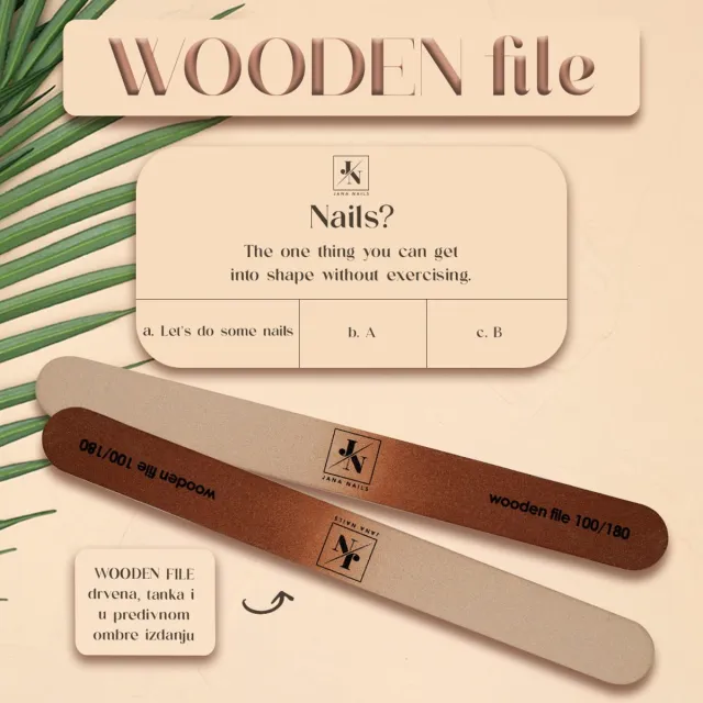 Drevený úzky pilník / wood file ombre #100/180 – foto 4