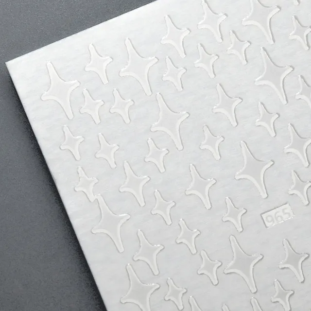 Nail stickers stars / white – foto 2