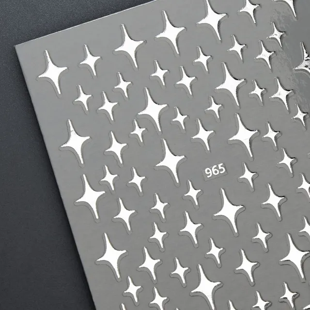 Nail stickers stars / silver – foto 2