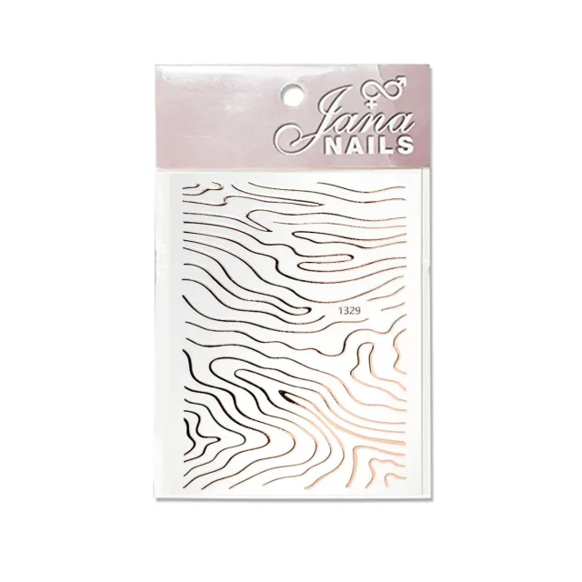 Nail stickers lines / rose gold