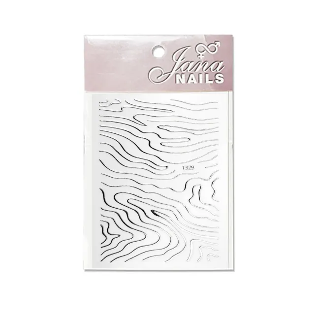 Nail stickers lines / silver