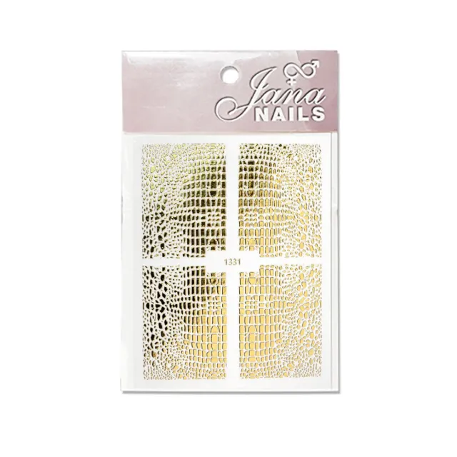 Nail stickers animal print No1 / gold