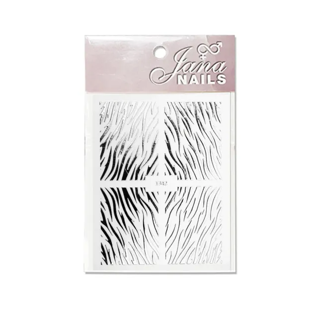 Nail stickers animal print No3 / silver