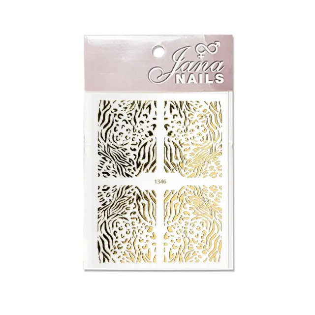 Nail stickers animal print No4 / gold