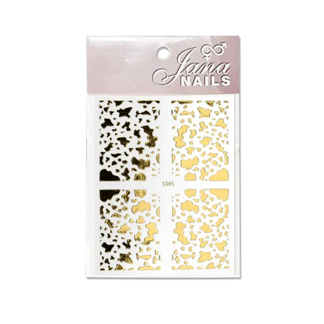 Nail stickers animal print No5 / gold