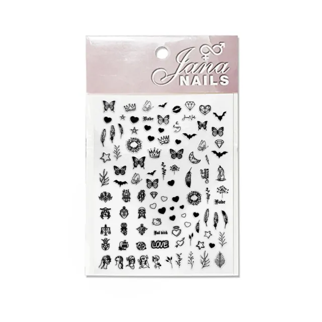 Nail stickers Jn #1 / black