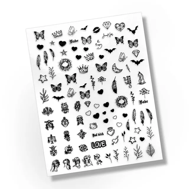 Nail stickers Jn #1 / black – foto 3