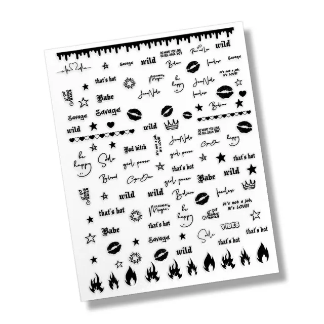 Nail stickers Jn #2 / black – foto 2