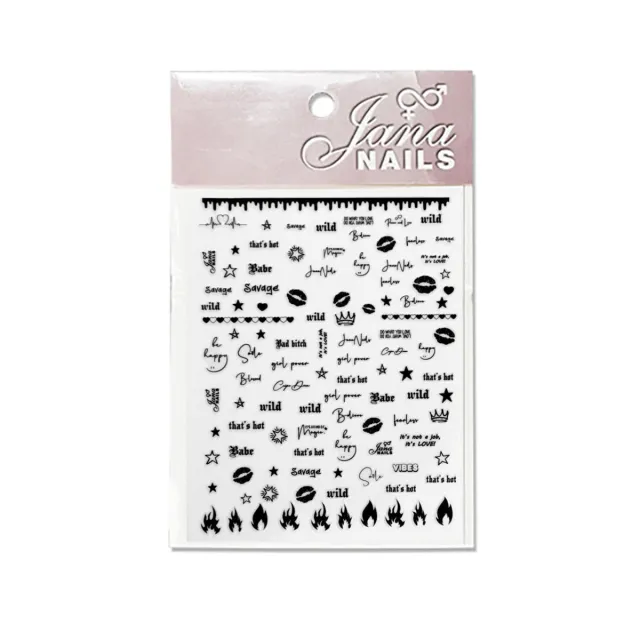 Nail stickers Jn #2 / black